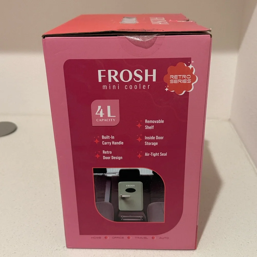 Frosh Retro Series Mini Cooler Fridge - Mint